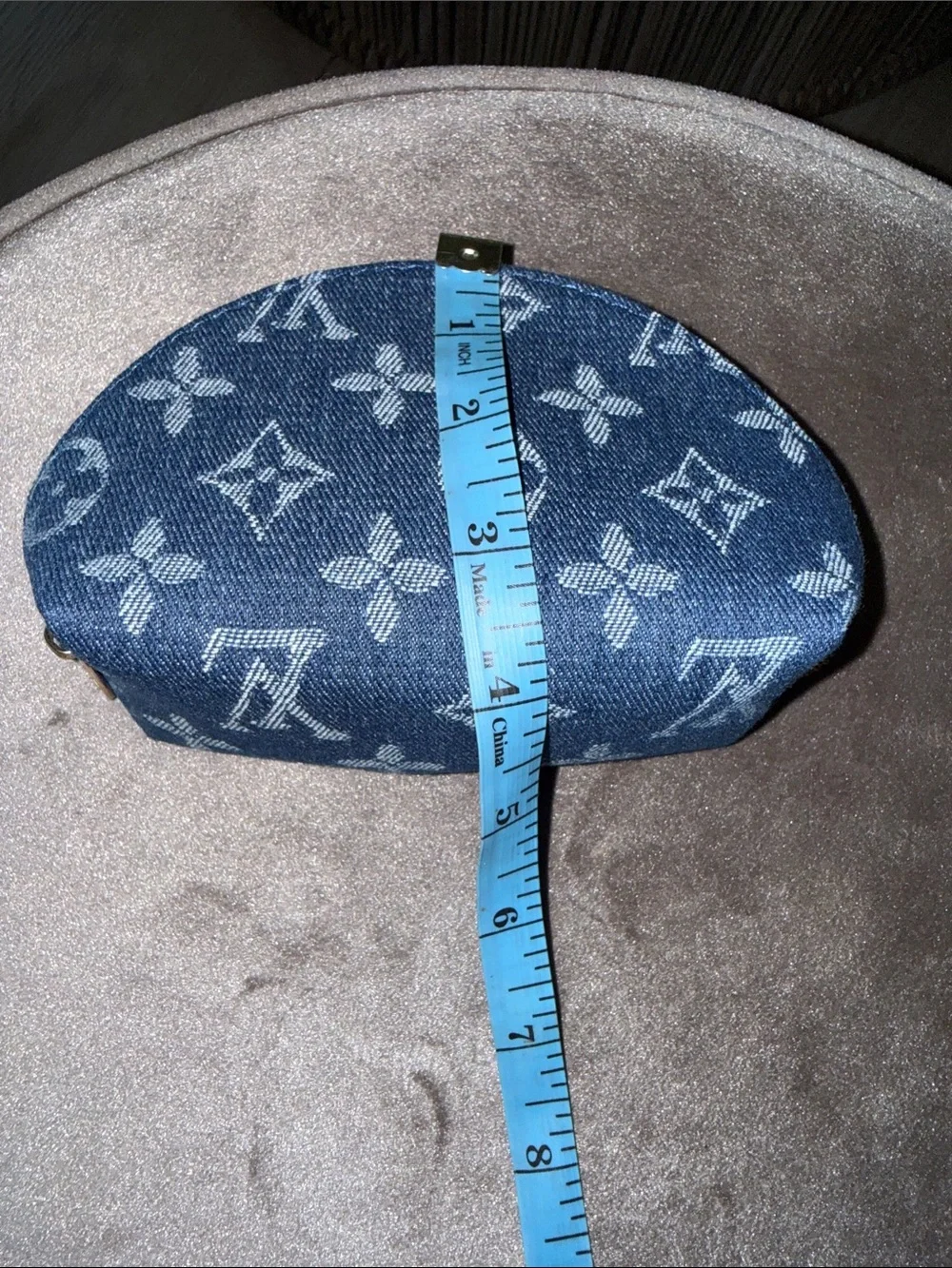 Louis Vuitton Monogram Denim Cosmetic Pouch Set Luxury Designer